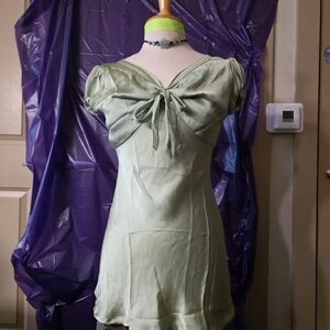 Green Short Sleeve Blouse